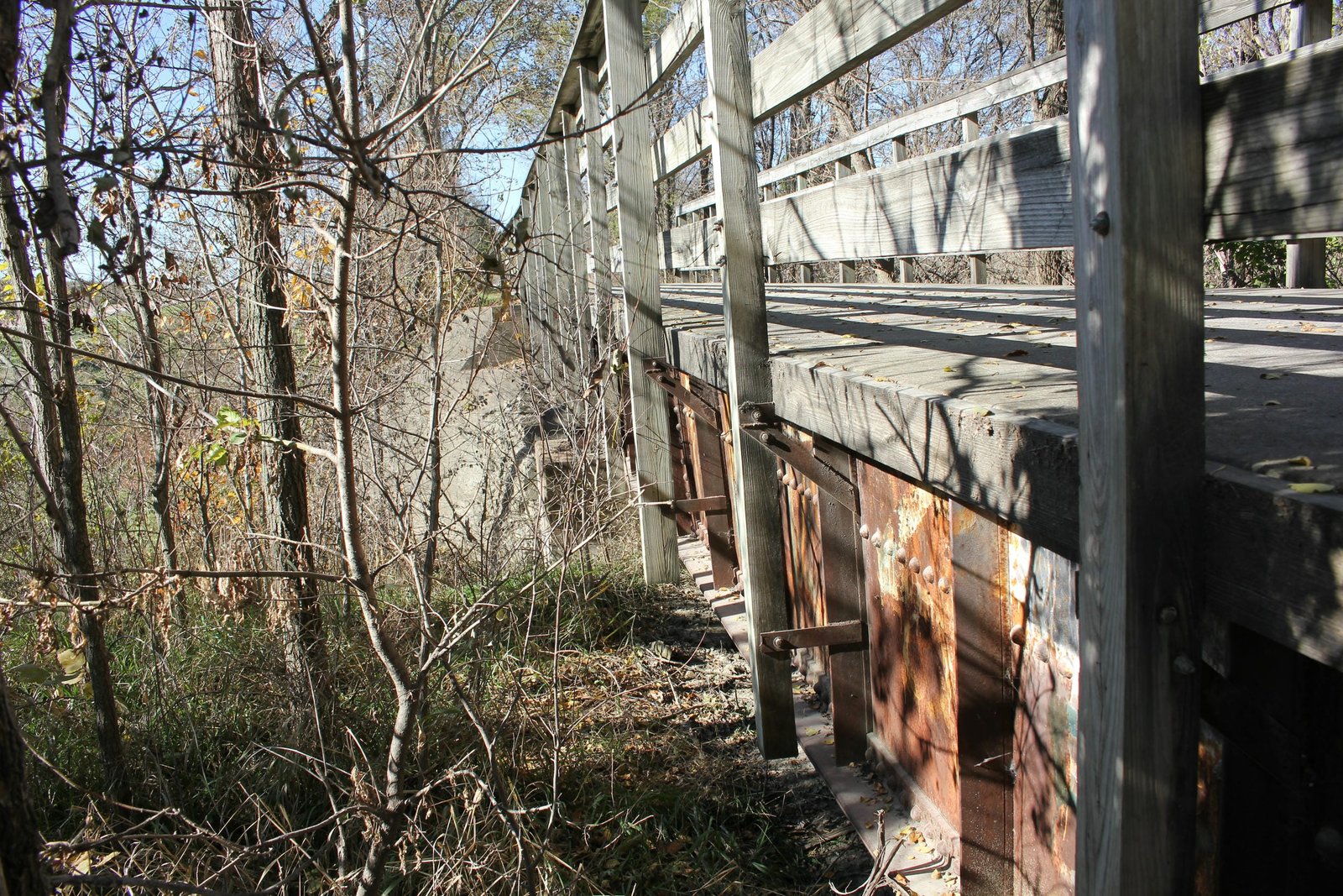 Looking west